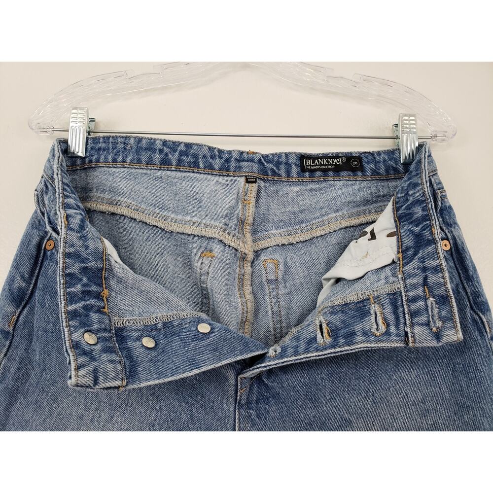 Blank NYC The Madison Crop High Rise Jeans 28 Distressed Cottagecore Festival - Picture 8 of 10